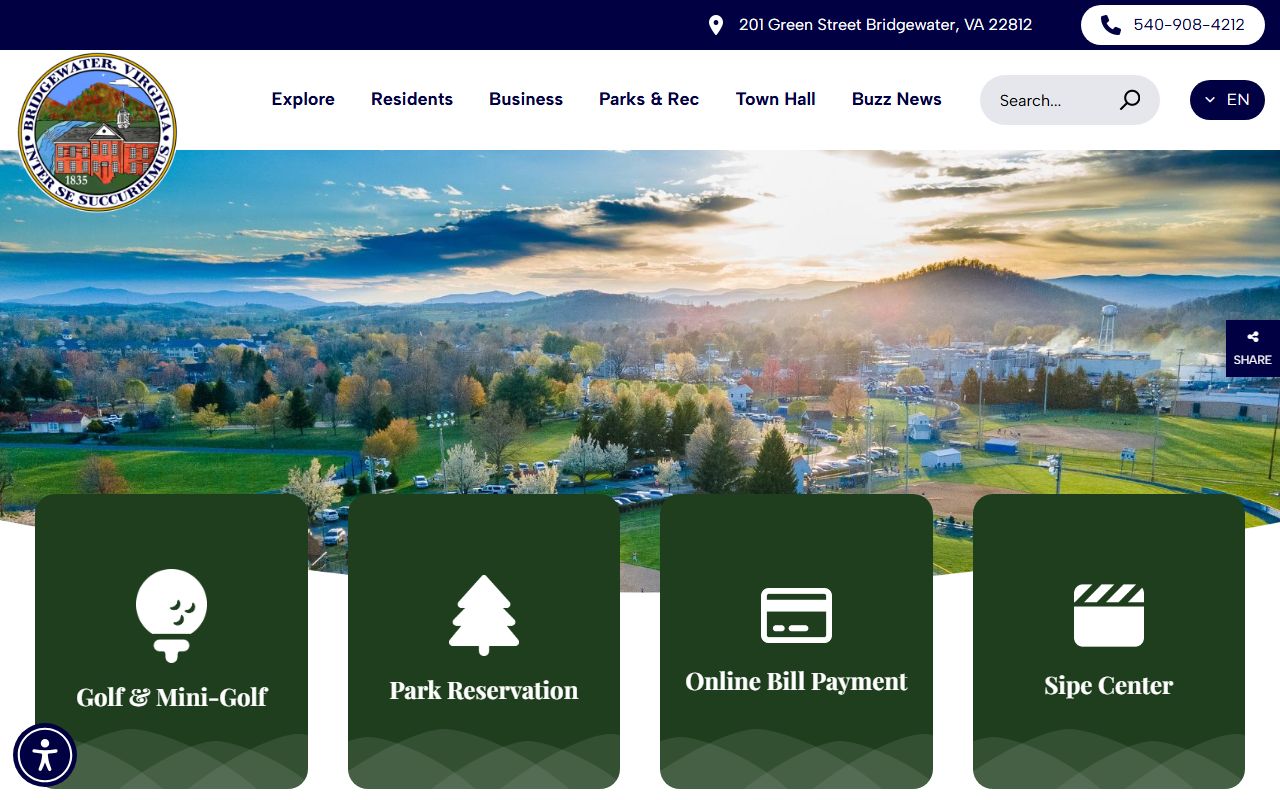 Bridgewater phone directory screenshot