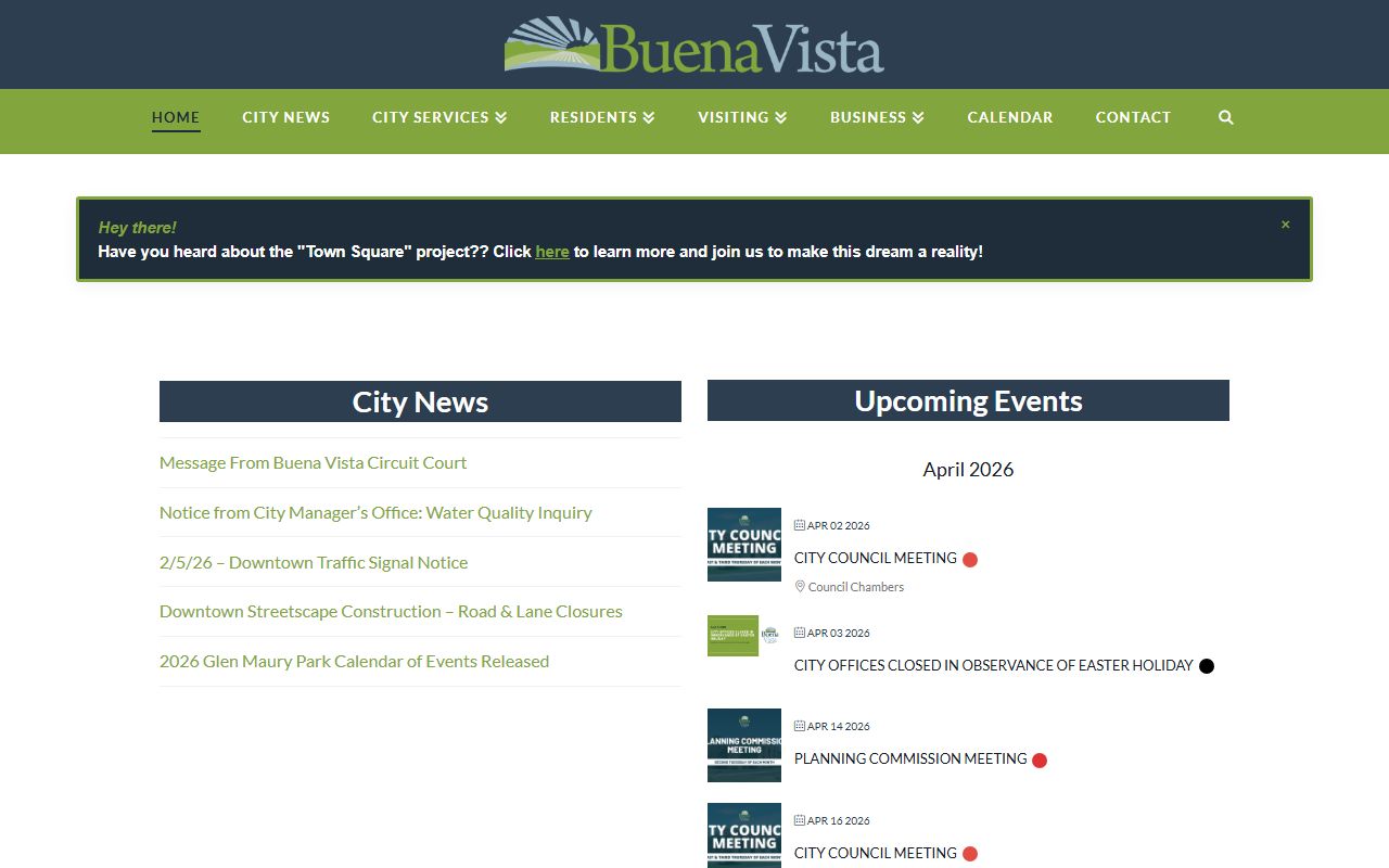Buena Vista Virginia phone directory city home page