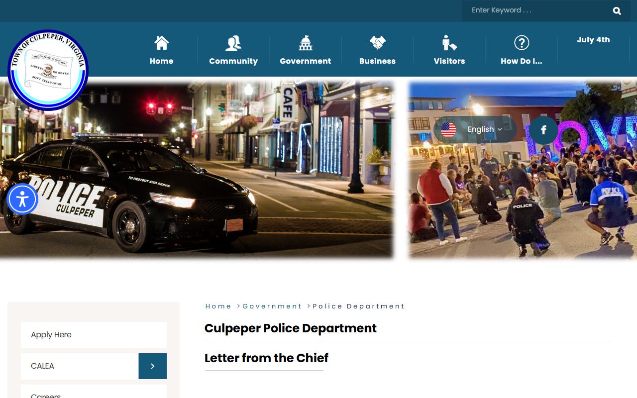 Culpeper phone directory screenshot