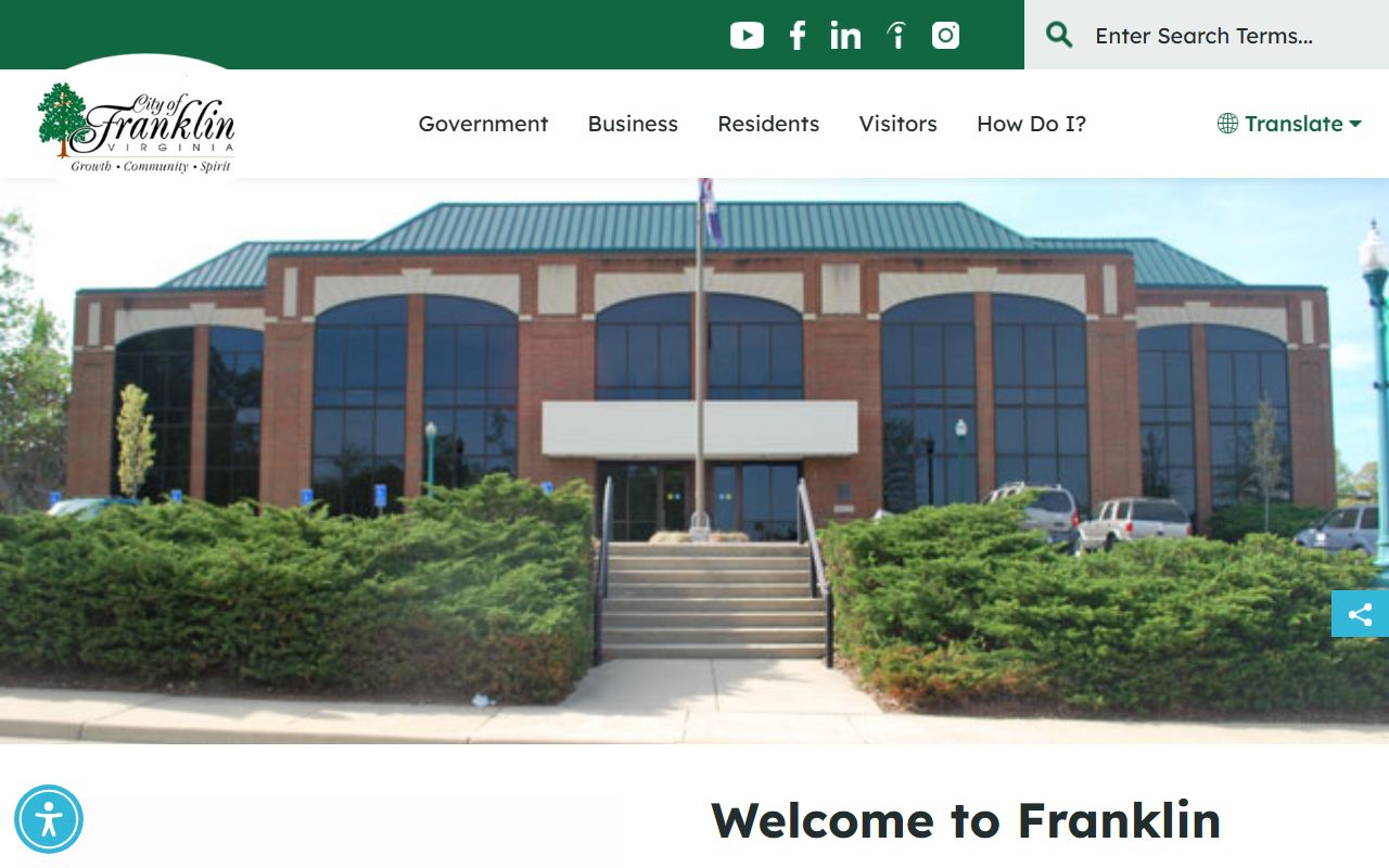 Franklin Virginia phone directory city home page