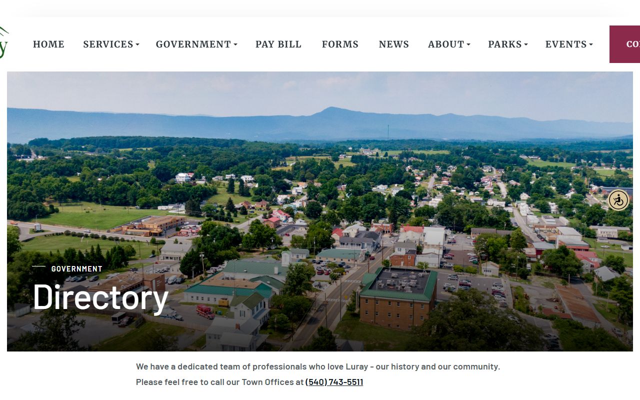 Luray phone directory screenshot