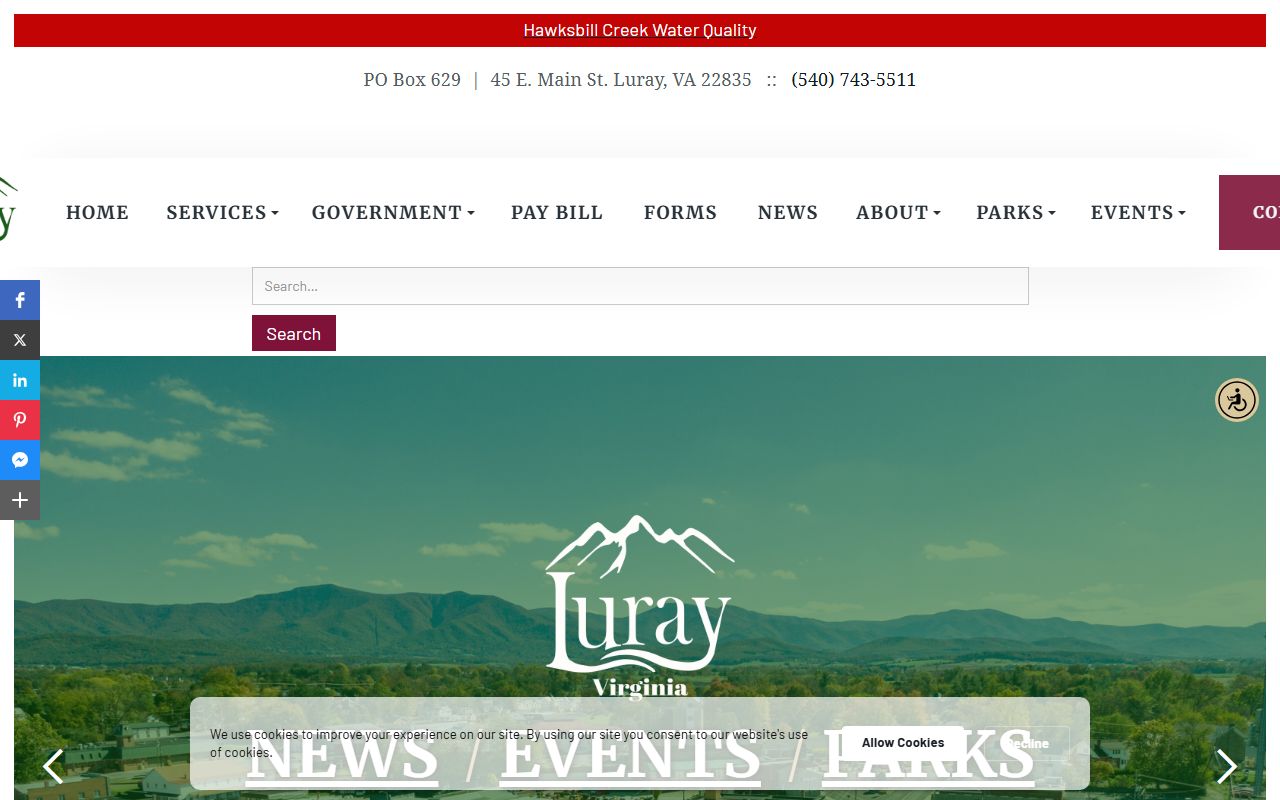 Luray phone directory screenshot