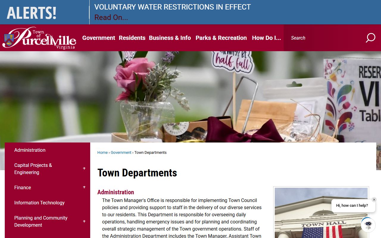 Purcellville phone directory screenshot
