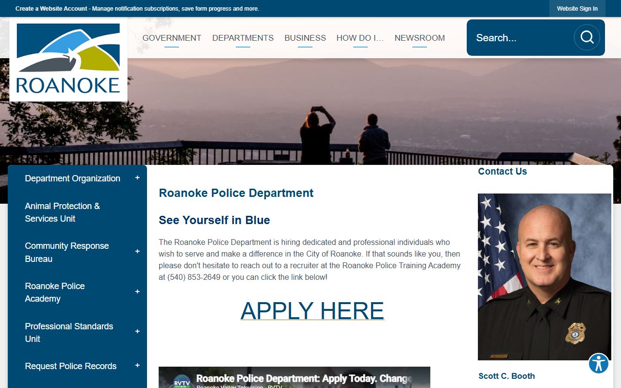 Roanoke Police Department phone directory