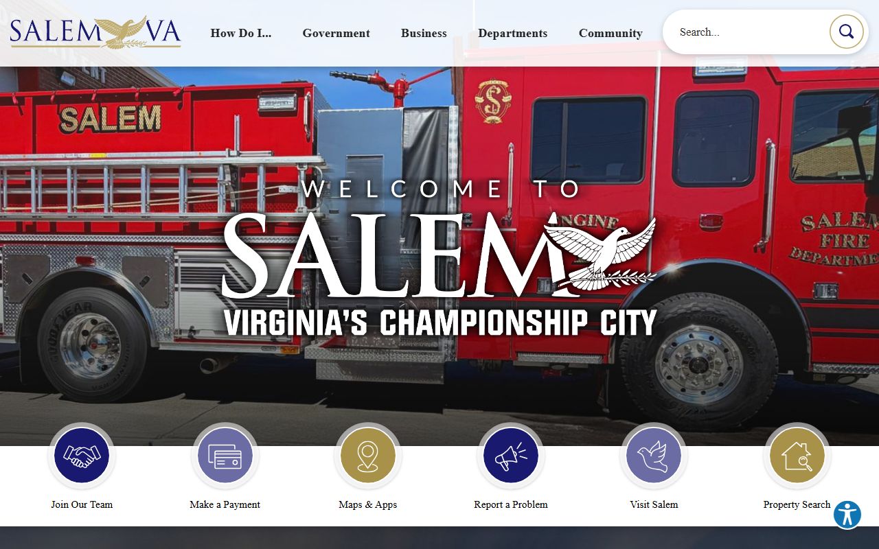 Salem Virginia city phone directory homepage
