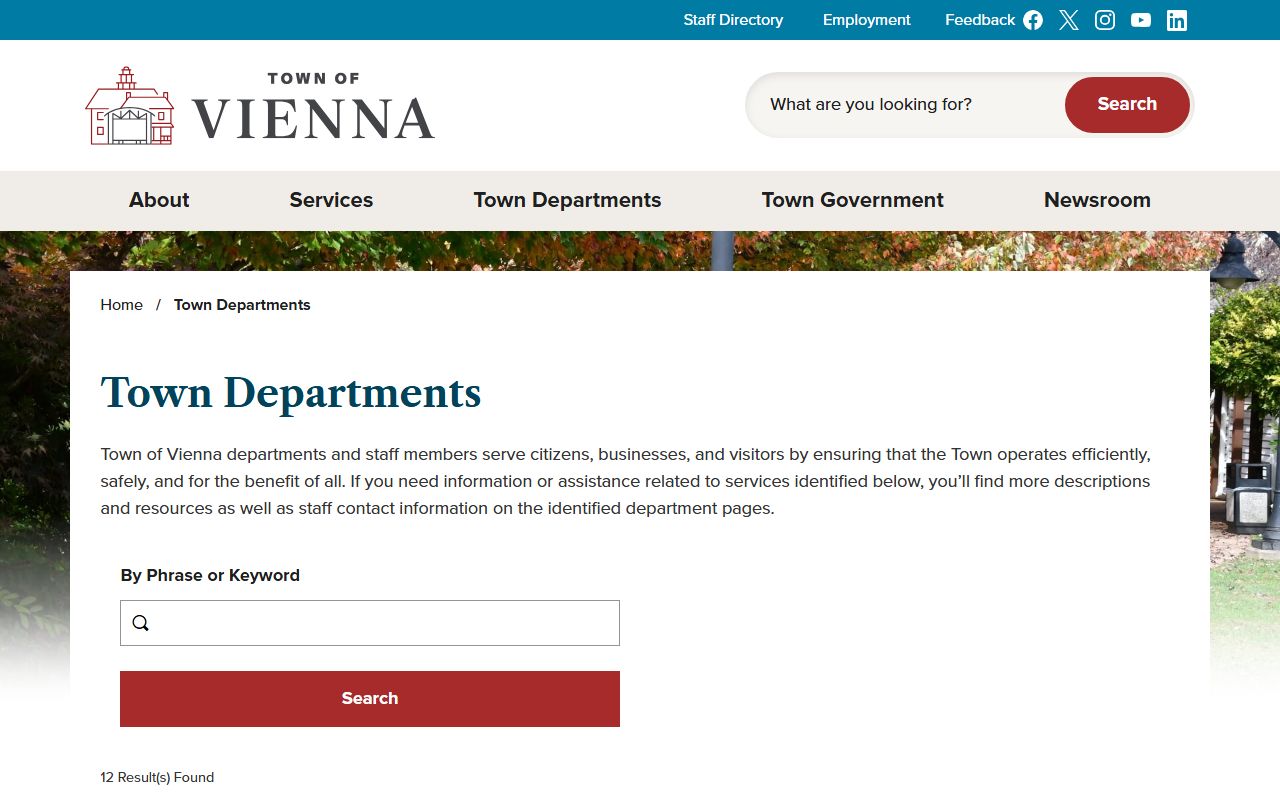 Vienna phone directory screenshot