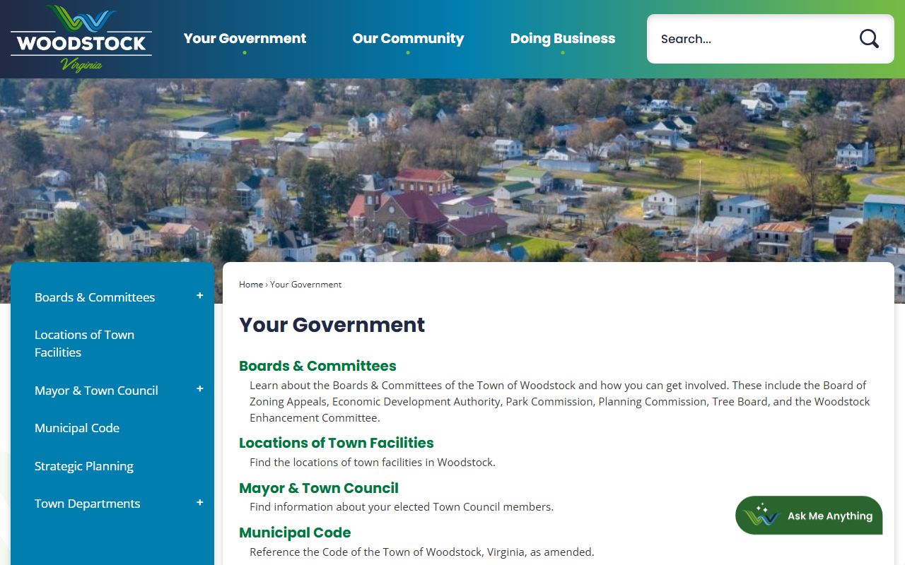 Woodstock phone directory screenshot