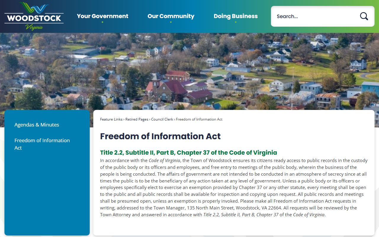 Woodstock phone directory screenshot